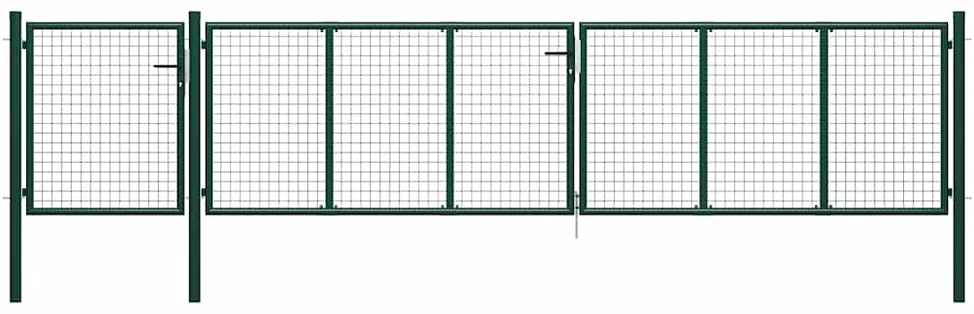 Sodo vartai, žalios spalvos, 500x100cm, plienas