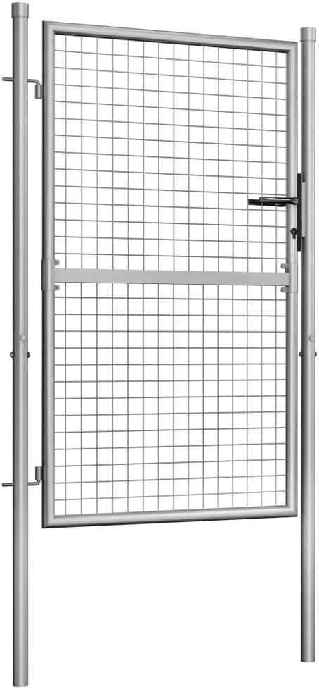 Sodo vartai, sidabrinės sp., 105x175cm, galvanizuotas plienas