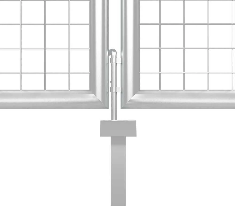 Sodo vartai, sidabrinės spalvos, 350x100cm, plienas