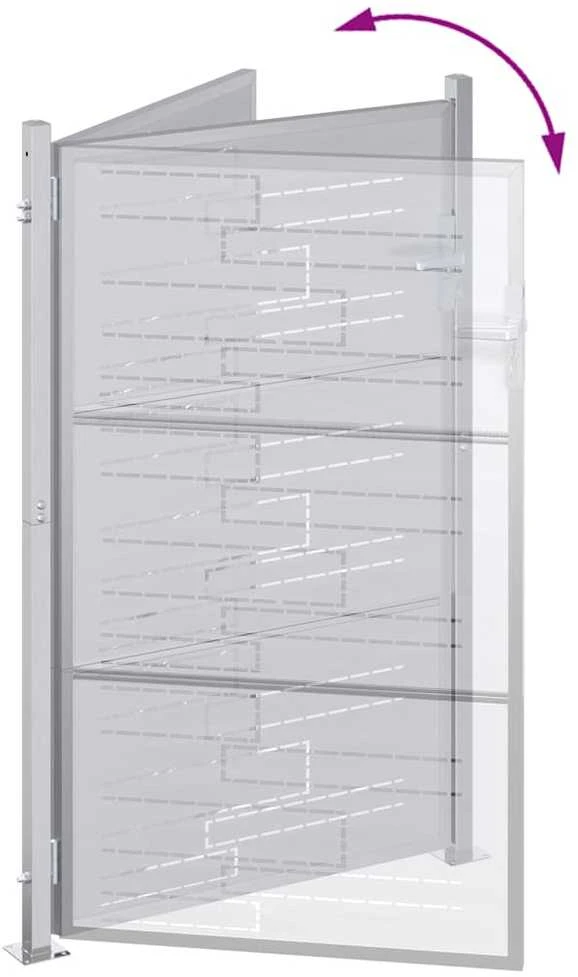 Sodo vartai 85 x 144 cm Nerūdijantis plienas Užrakintas