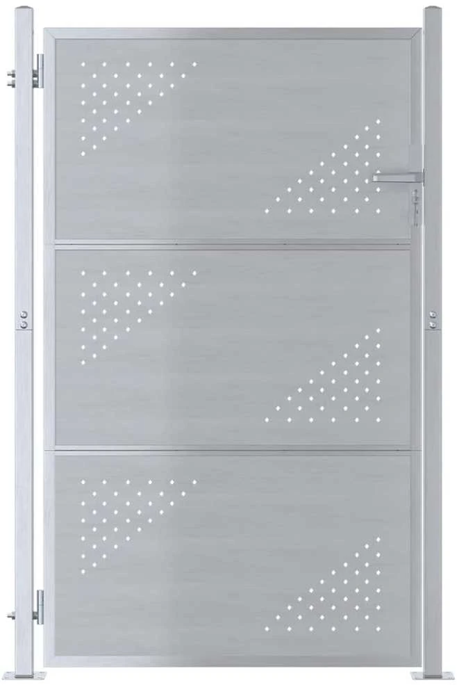 Sodo vartai 85 x 144 cm Nerūdijantis plienas Užrakintas