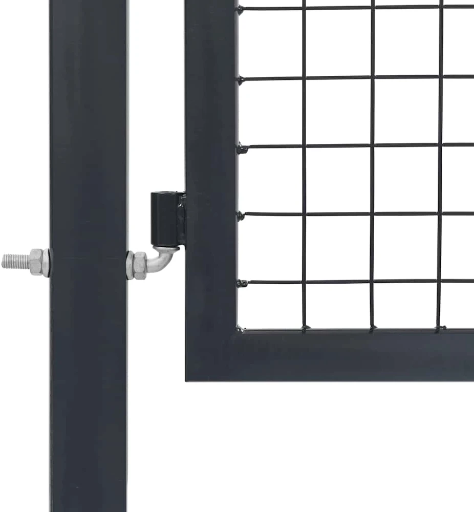 Sodo vartai su stulpais, antracito sp., 350x100 cm, plienas