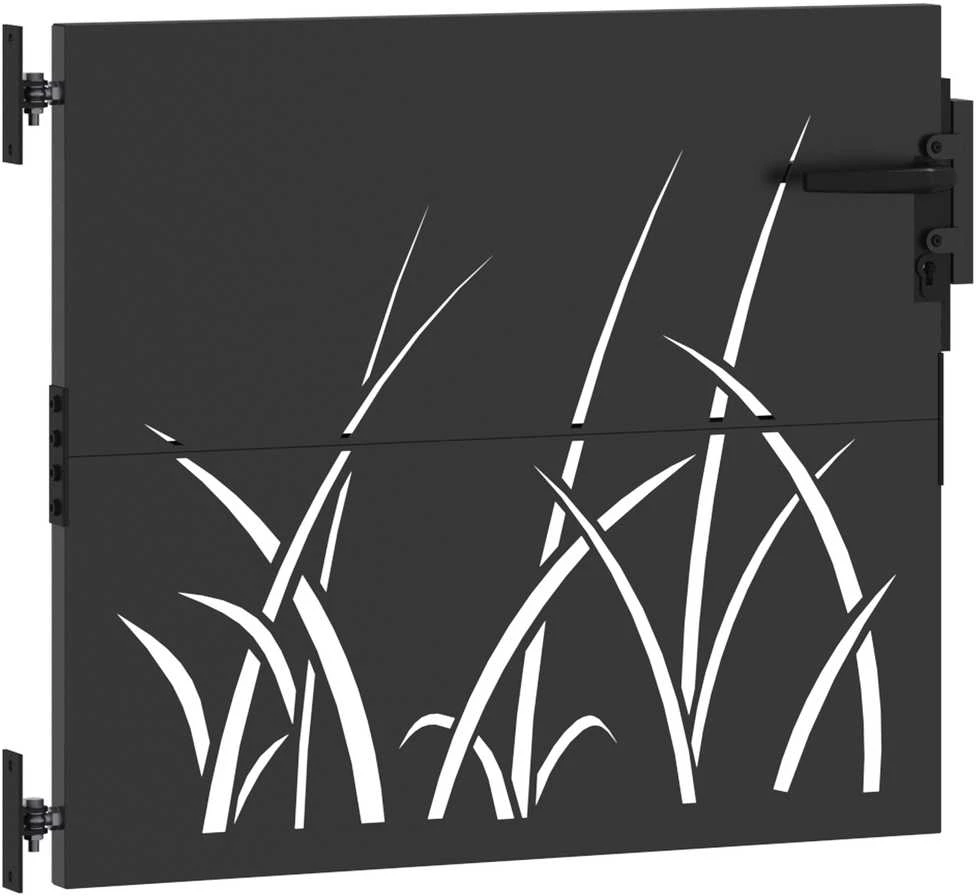 Sodo vartai Juoda 85 x 100 cm Milteliniu būdu padengtas plienas