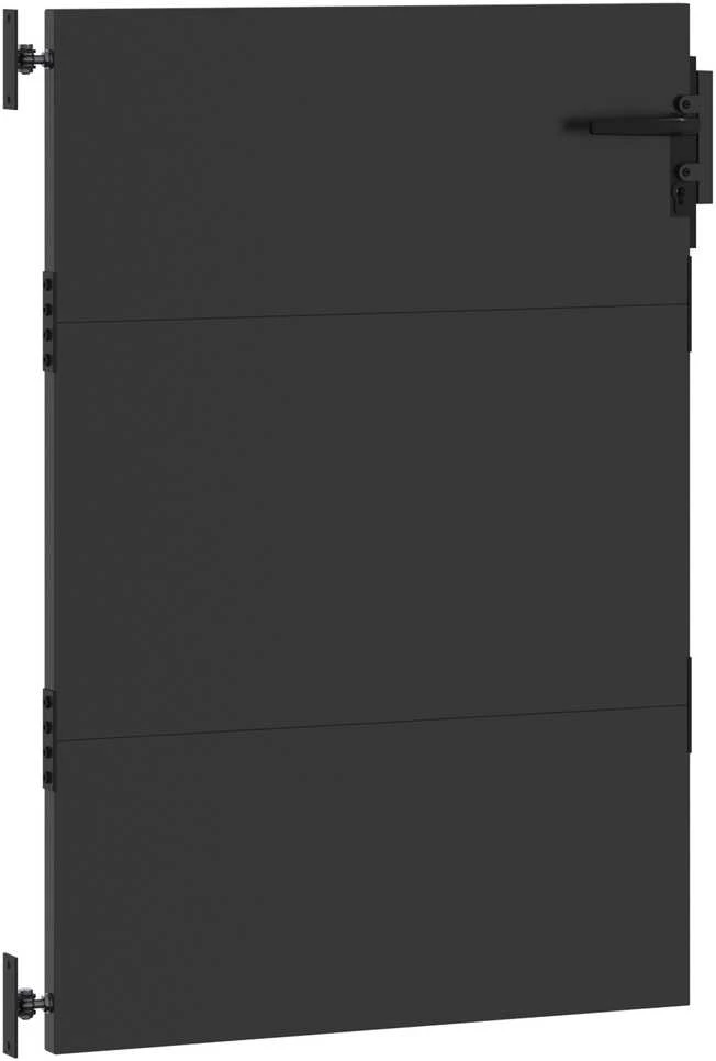 Sodo vartai 85 x 125 cm Juoda Užrakintas