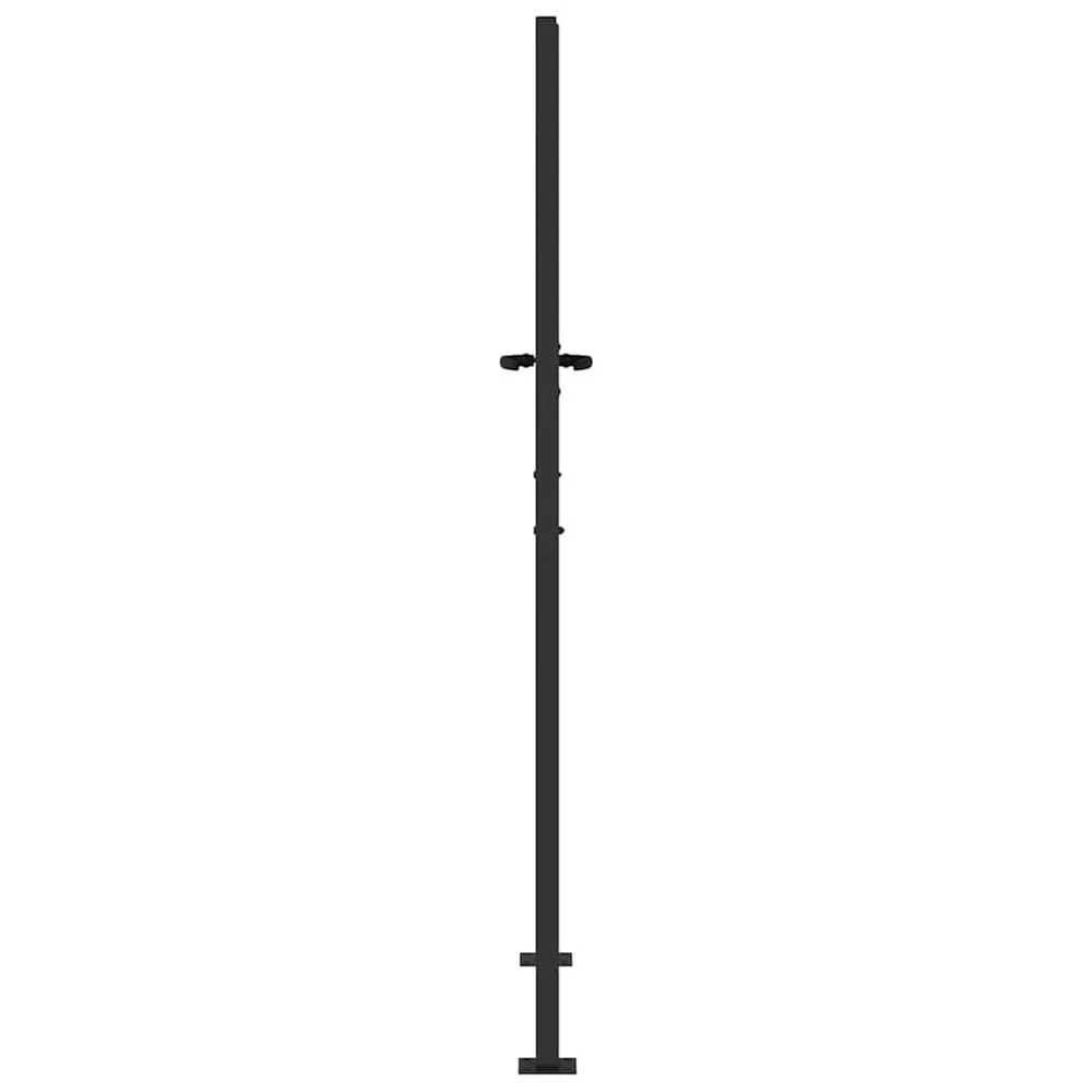 Sodo vartai Juoda 110 x 205 cm Milteliniu būdu dengtas plienas