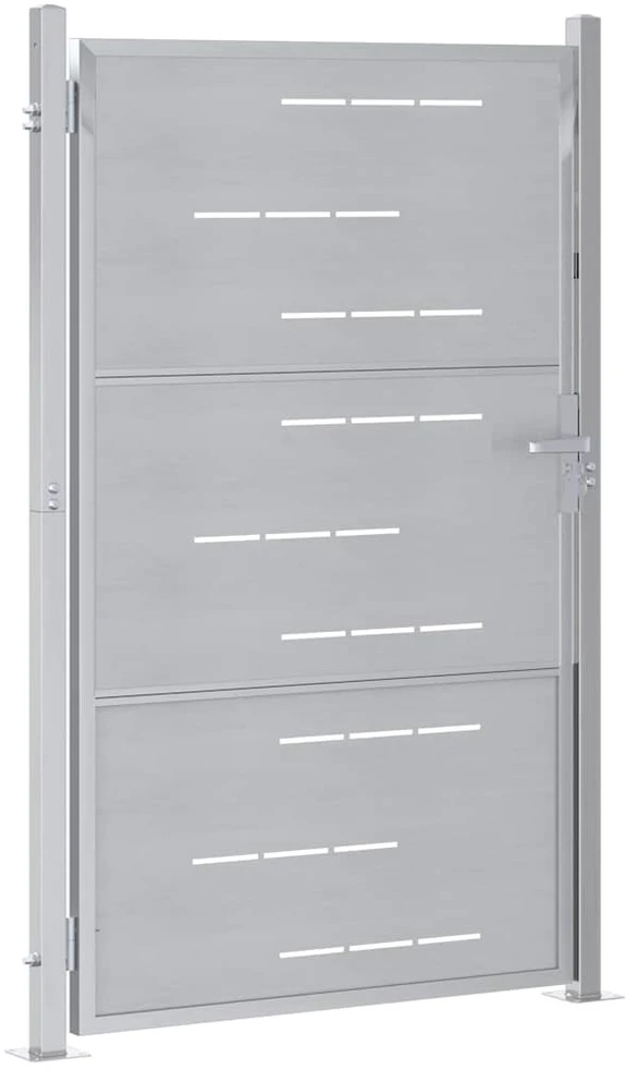 Sodo vartai su užraktu Sidabro 85 x 144 cm Nerūdijantis Plienas