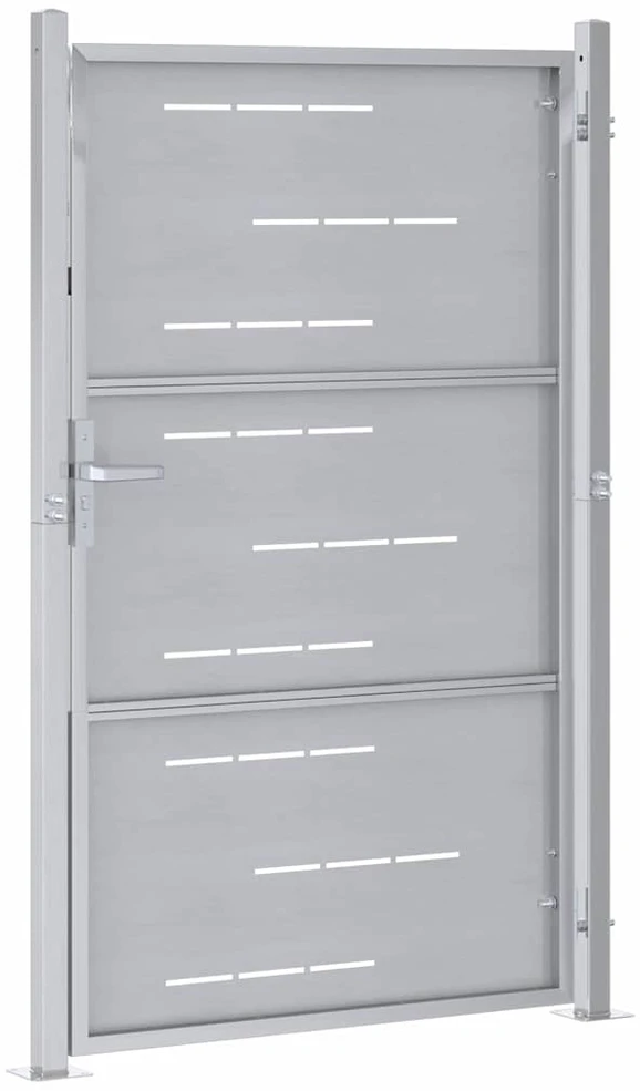 Sodo vartai su užraktu Sidabro 85 x 144 cm Nerūdijantis Plienas