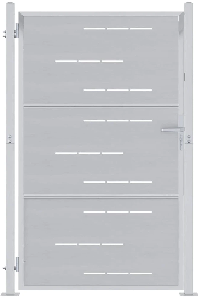 Sodo vartai su užraktu Sidabro 85 x 144 cm Nerūdijantis Plienas