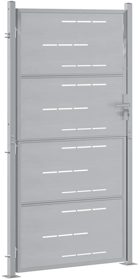 Sodo vartai su užraktu Sidabro 85 x 196 cm Nerūdijantis Plienas