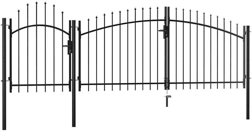 Sodo vartai, juodos spalvos, 2,25x4m, plienas