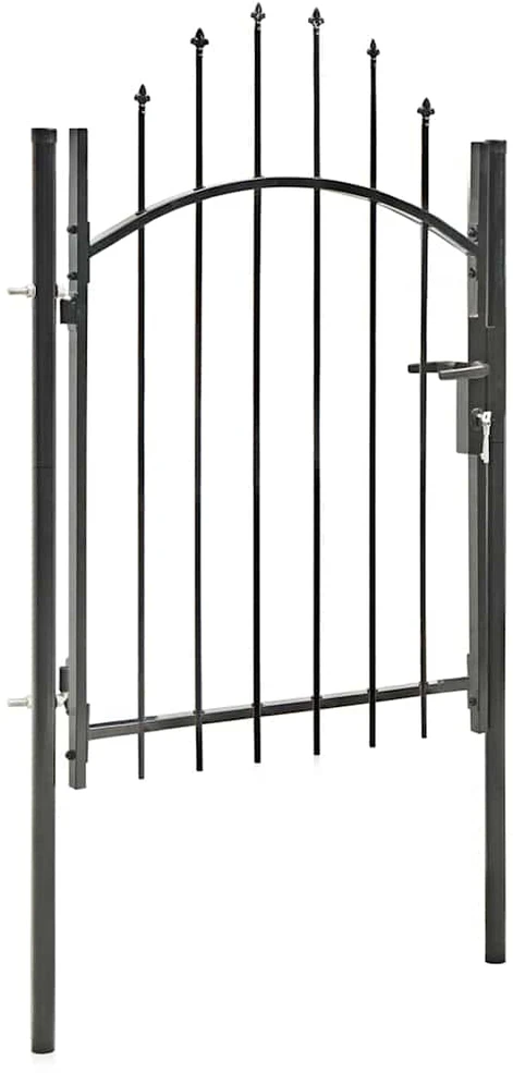 Sodo vartai, juodi, 1x1,75m, plienas