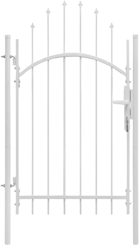 Sodo vartai Woerden, plieniniai, 1x2,45 m, balti