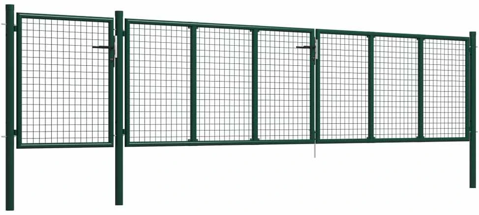 Sodo vartai, žalios spalvos, 500x100cm, plienas