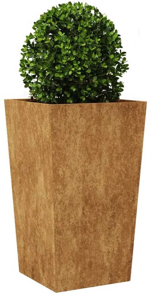 Sodo vazonai 2 vnt 45x45x75 cm oro sąlygoms atsparus plienas
