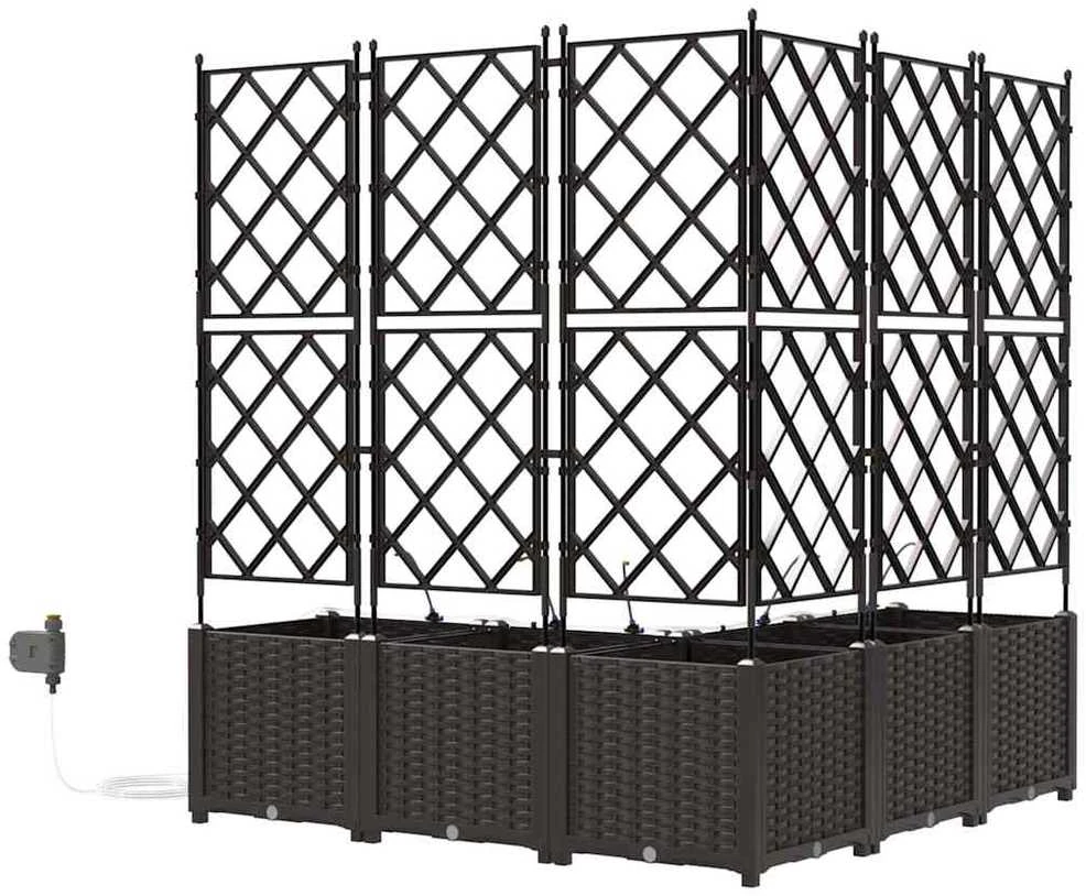 Sodo vazonas 5 vnt. Ruda 120 x 120 x 142 cm PP