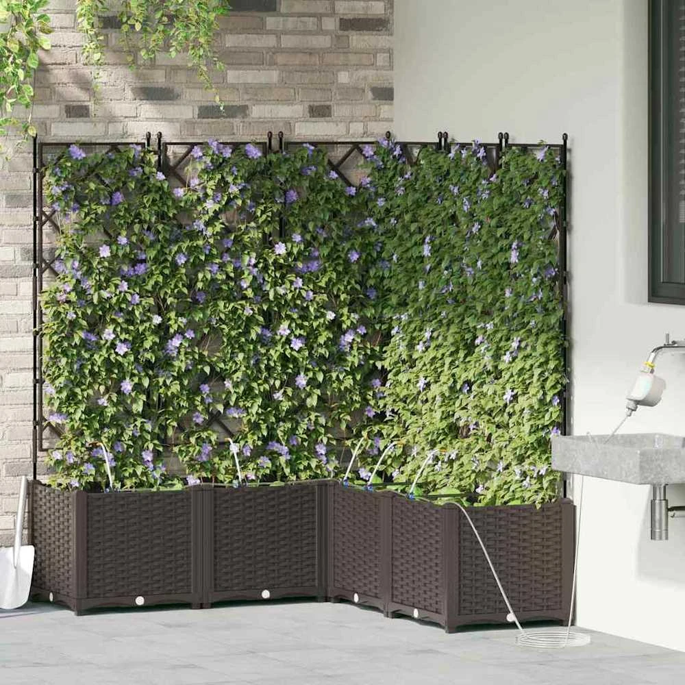Sodo vazonas 5 vnt. Ruda 120 x 120 x 142 cm PP