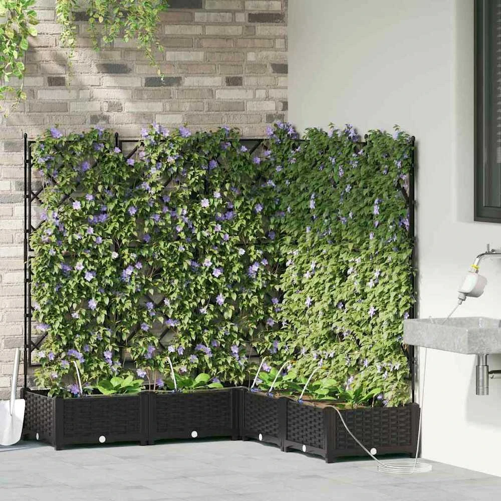 Sodo vazonas 5 vnt. Juoda 120 x 120 x 126 cm PP