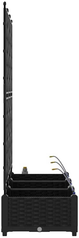 Sodo vazonas 3 vnt. Juoda 120 x 40 x 126 cm PP