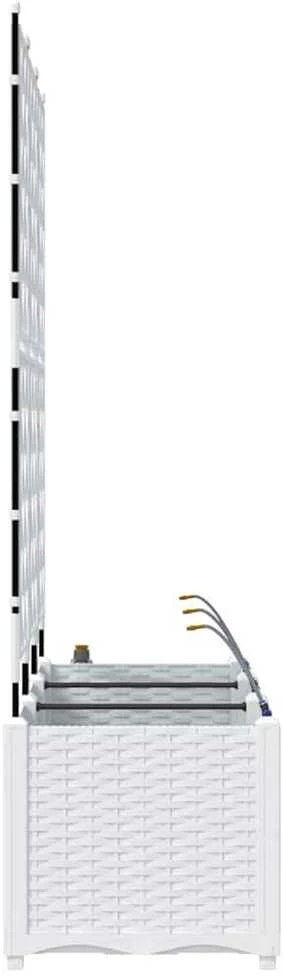 Sodo vazonas 3 vnt. Balta 120 x 40 x 142 cm PP