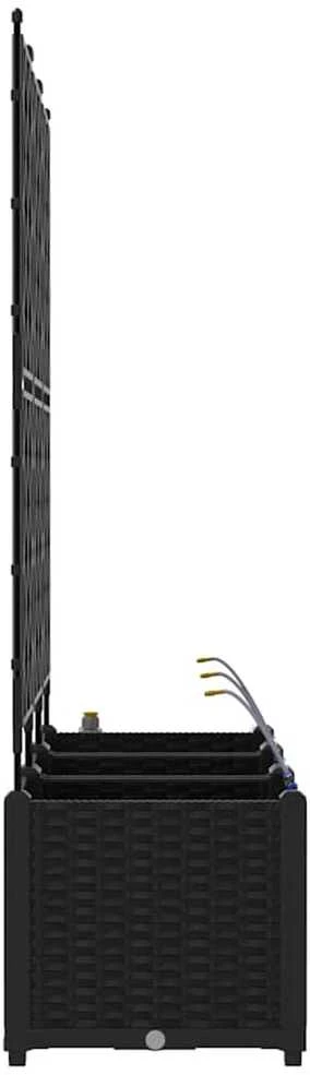 Sodo vazonas 3 vnt. Juoda 120 x 40 x 142 cm PP