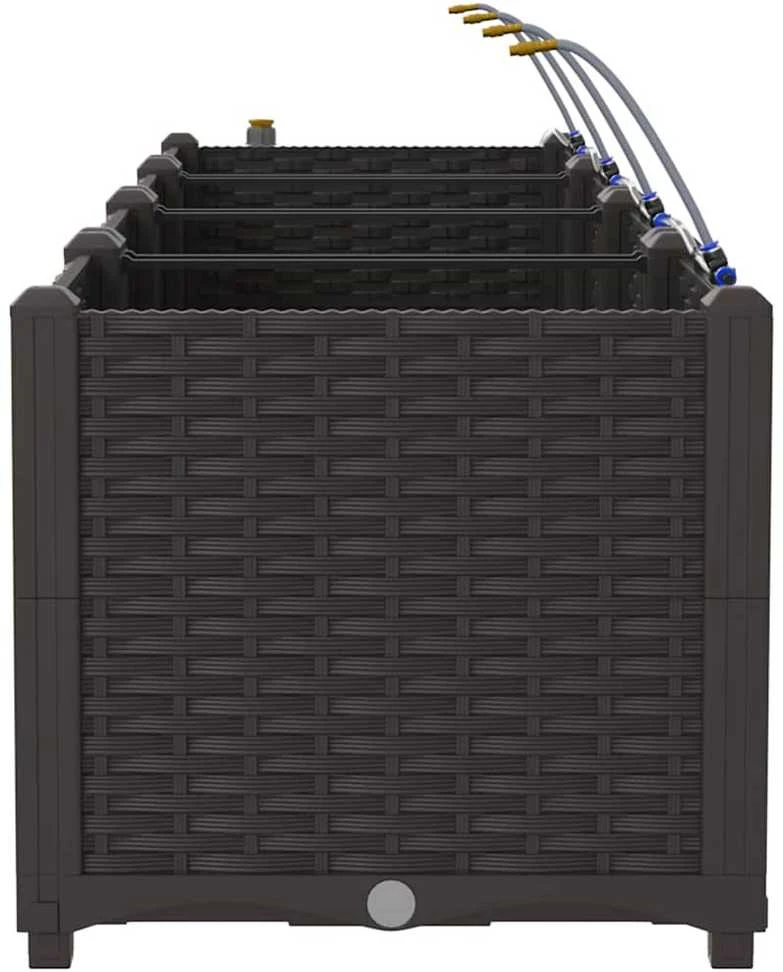 Sodo vazonas 4 vnt. Ruda 160 x 40 x 37,5 cm PP