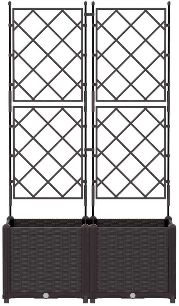 Sodo vazonas 2 vnt. Ruda 80 x 40 x 143 cm PP