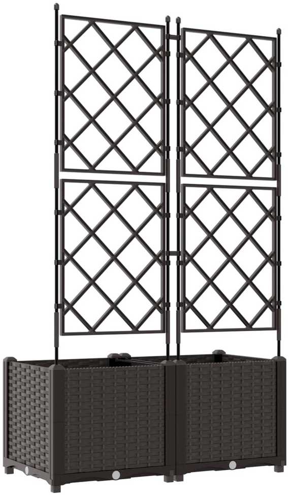 Sodo vazonas 2 vnt. Ruda 80 x 40 x 143 cm PP