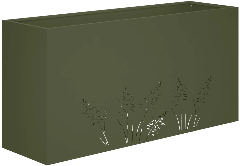 Sodo vazonas 2 vnt. Alyvuogių žalia 100 x 30 x 49 cm