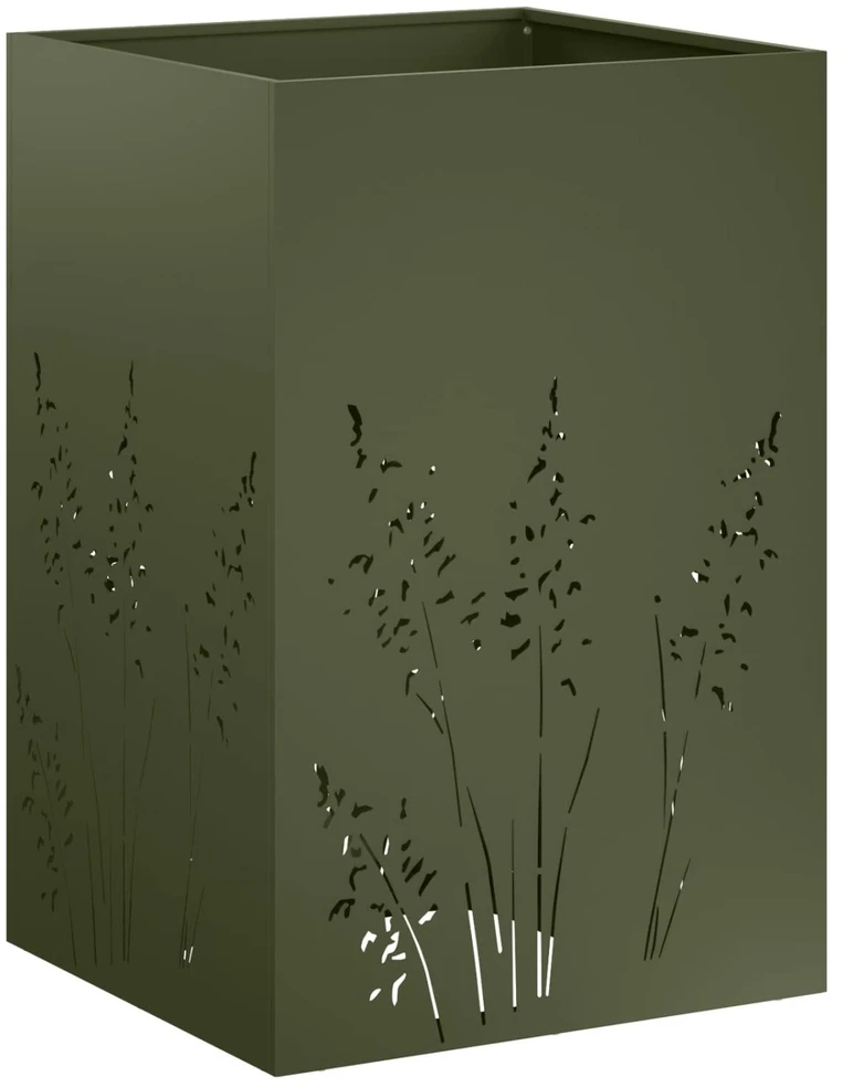 Sodo vazonas 2 vnt. Alyvuogių žalia 50 x 50 x 75 cm