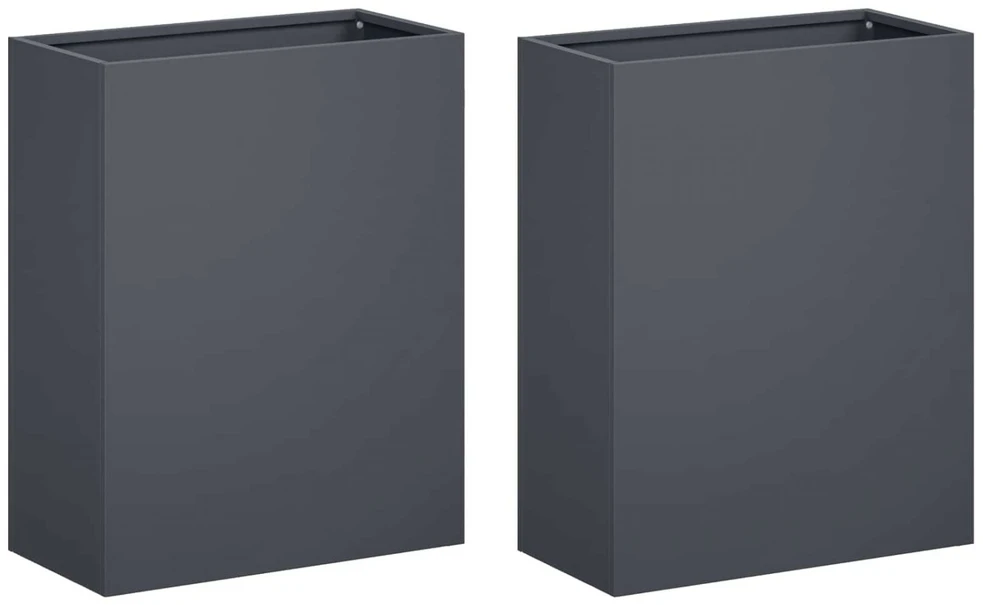Sodo vazonas 2 vnt. Antracito 40 x 20 x 50 cm