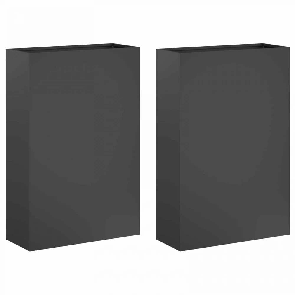 Sodo vazonas 2 vnt. Antracito 40 x 20 x 75 cm