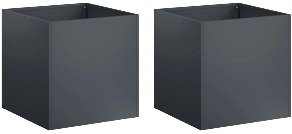 Sodo vazonas 2 vnt. Antracito 45 x 45 x 45 cm