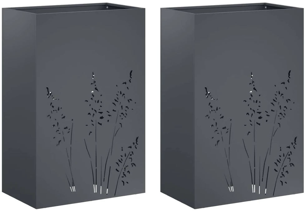 Sodo vazonas 2 vnt. Antracito 50 x 30 x 75 cm