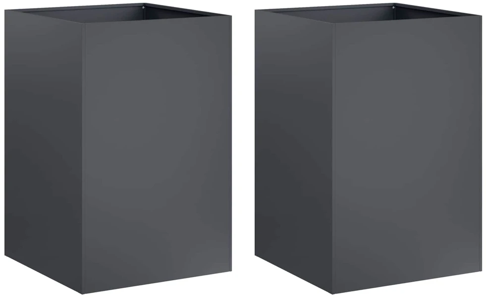 Sodo vazonas 2 vnt. Antracito 50 x 50 x 75 cm