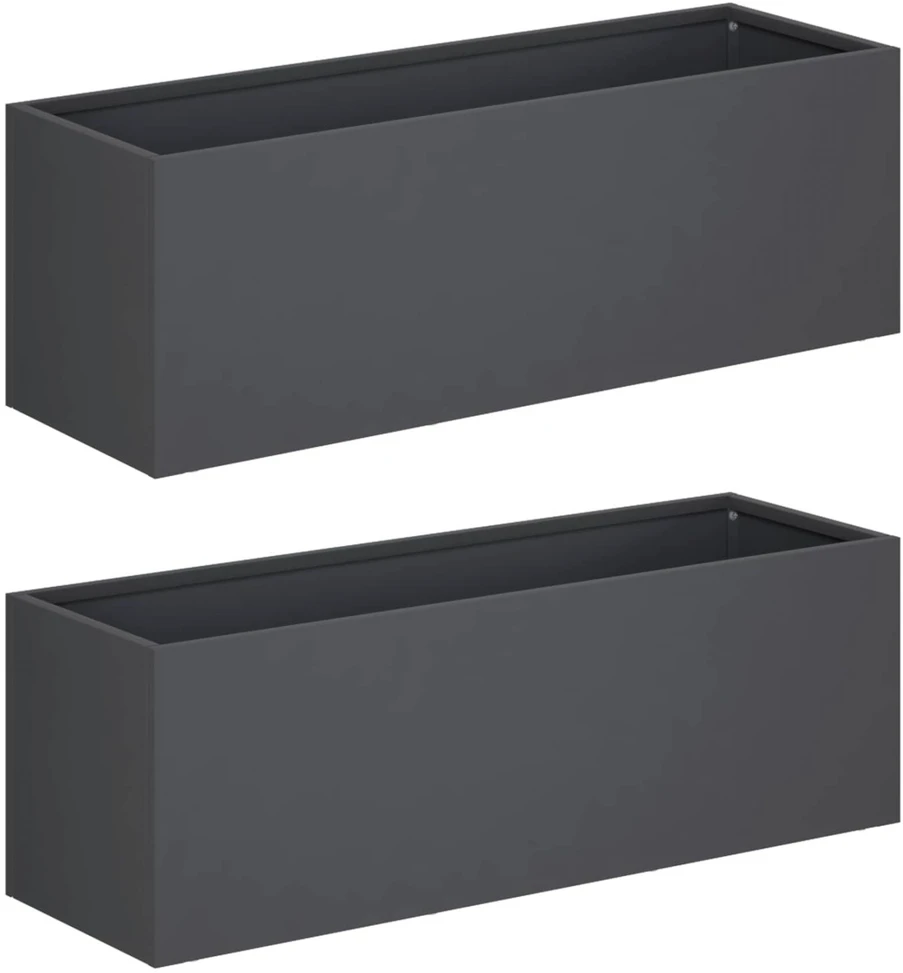 Sodo vazonas 2 vnt. Antracito 60 x 20 x 20 cm