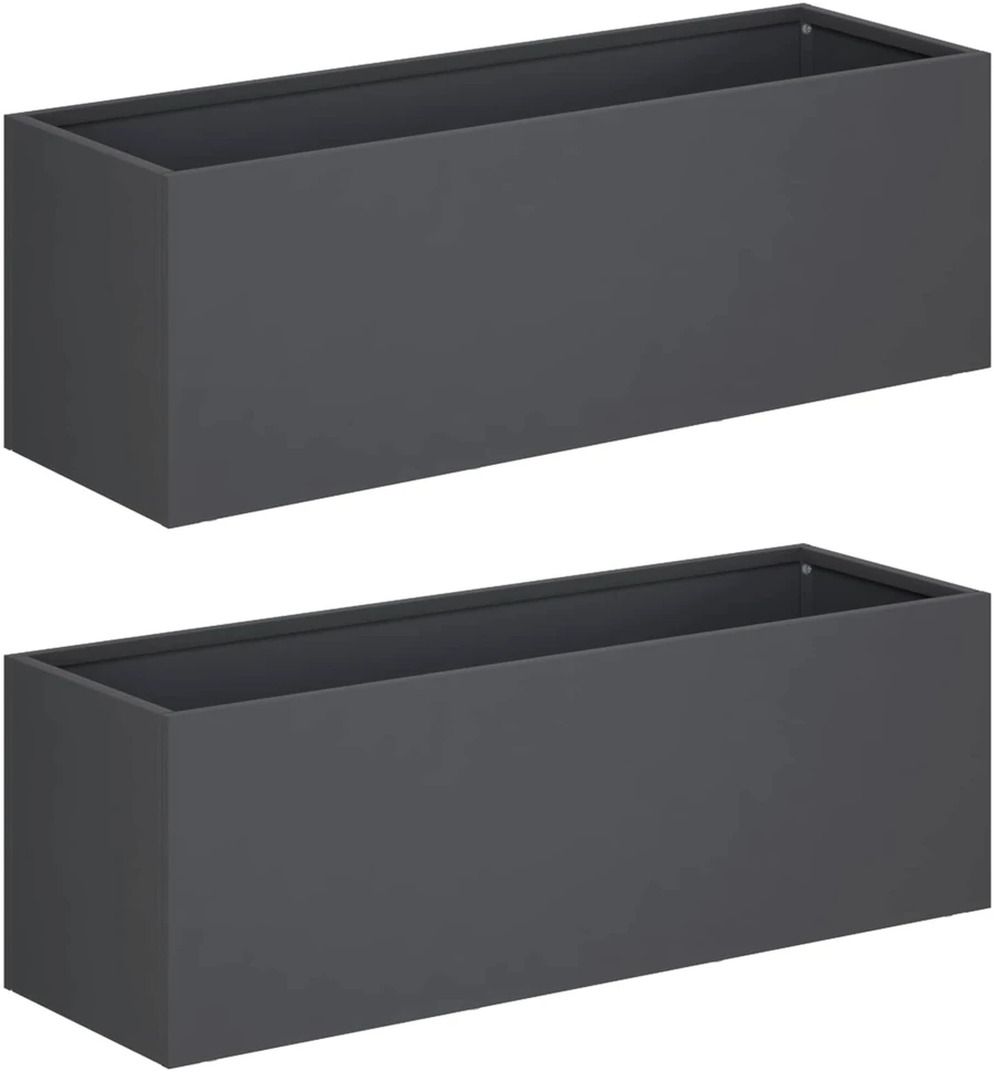 Sodo vazonas 2 vnt. Antracito 60 x 20 x 20 cm