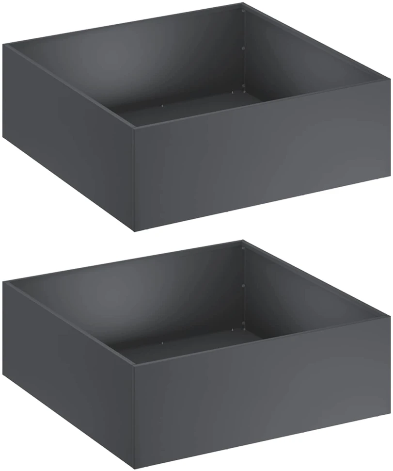 Sodo vazonas 2 vnt. Antracito 60 x 60 x 20 cm