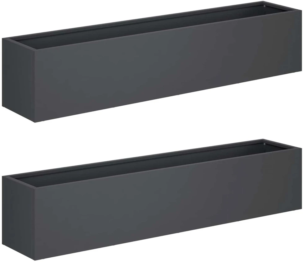 Sodo vazonas 2 vnt. Antracito 80 x 20 x 20 cm