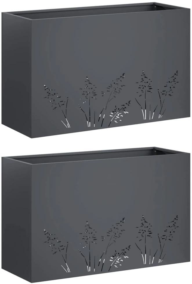 Sodo vazonas 2 vnt. Antracito 80 x 30 x 49 cm