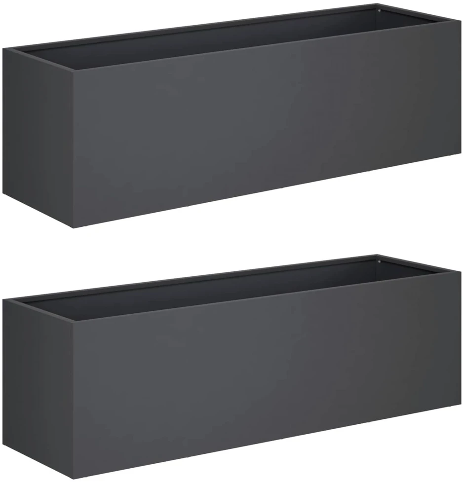 Sodo vazonas 2 vnt. Antracito 80 x 30 x 30 cm