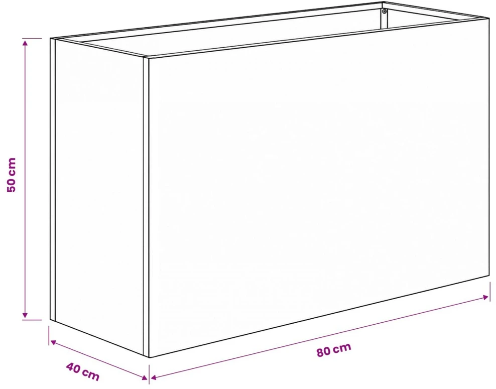 Sodo vazonas 2 vnt. Antracito 80 x 40 x 50 cm