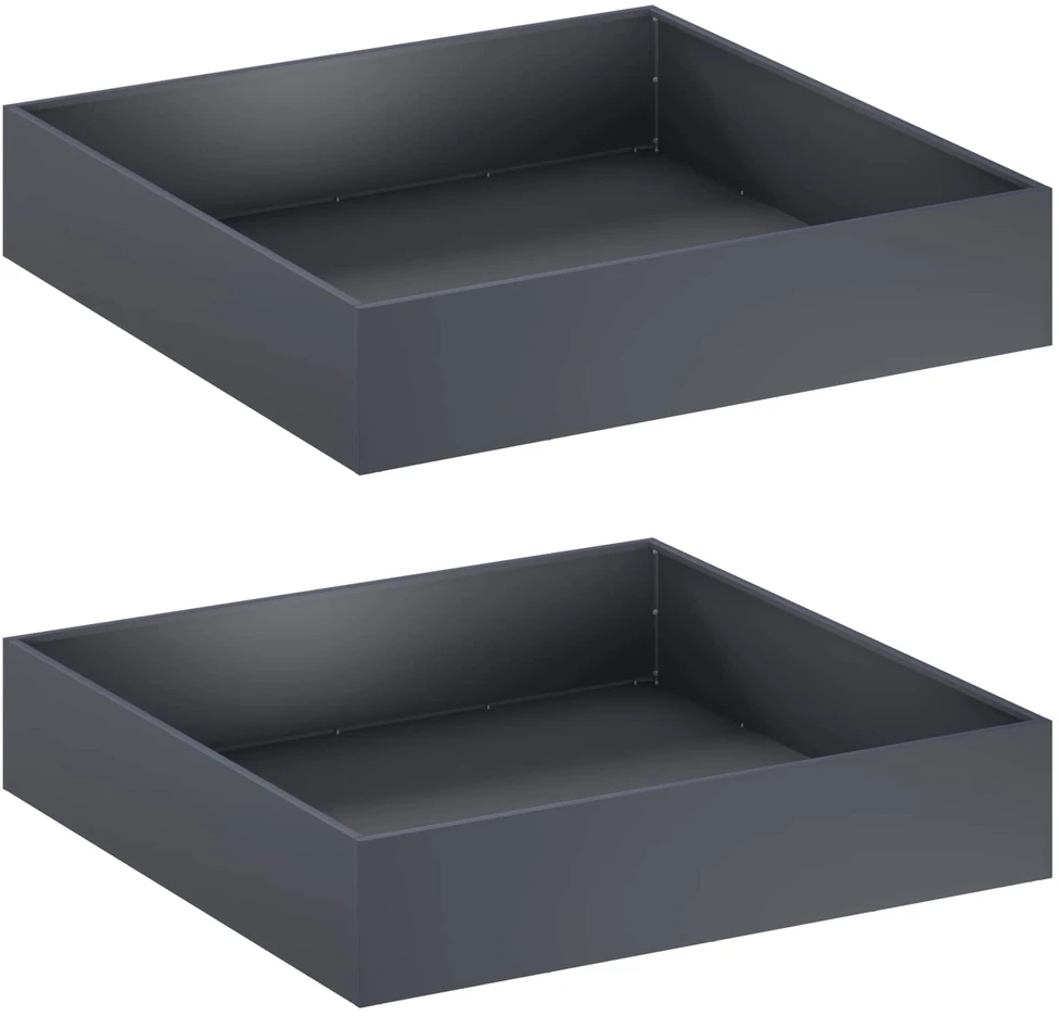 Sodo vazonas 2 vnt. Antracito 80 x 80 x 20 cm