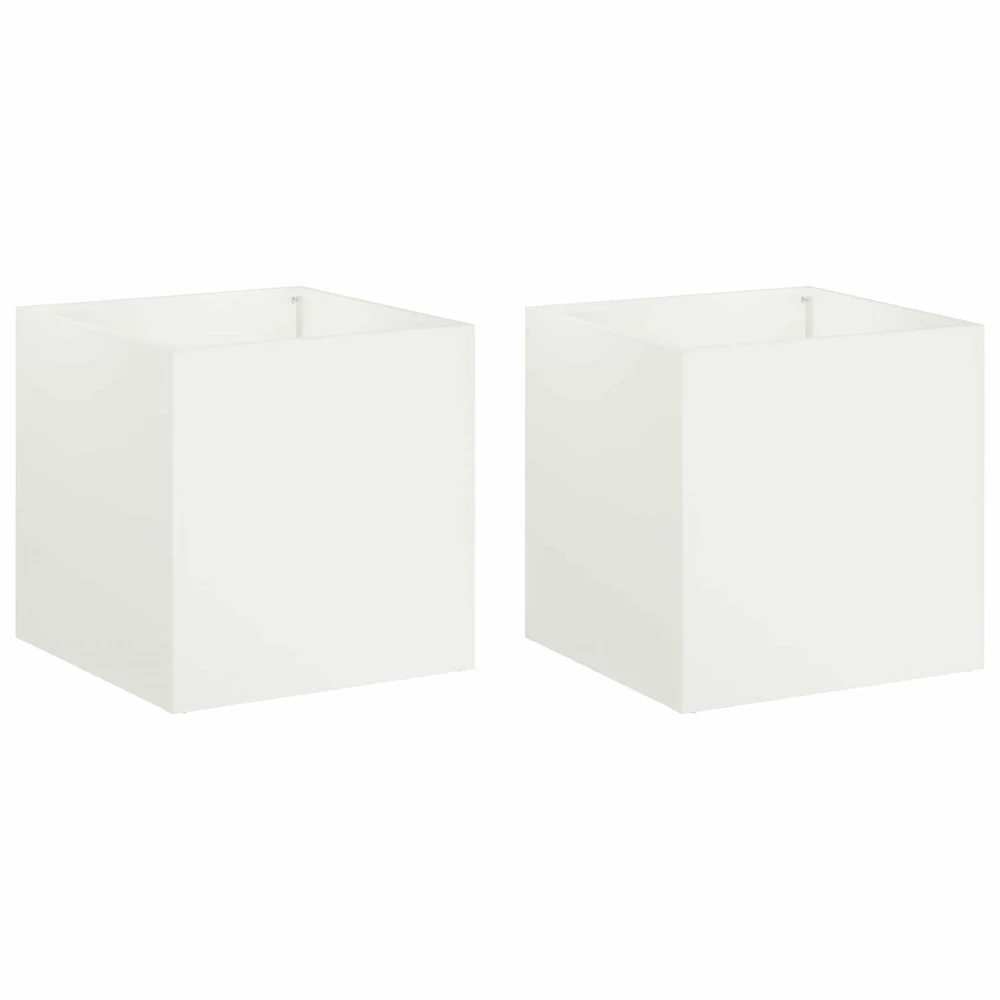 Sodo vazonas 2 vnt. Balta 20 x 20 x 20 cm