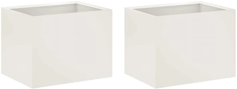 Sodo vazonas 2 vnt. Balta 40 x 30 x 30 cm