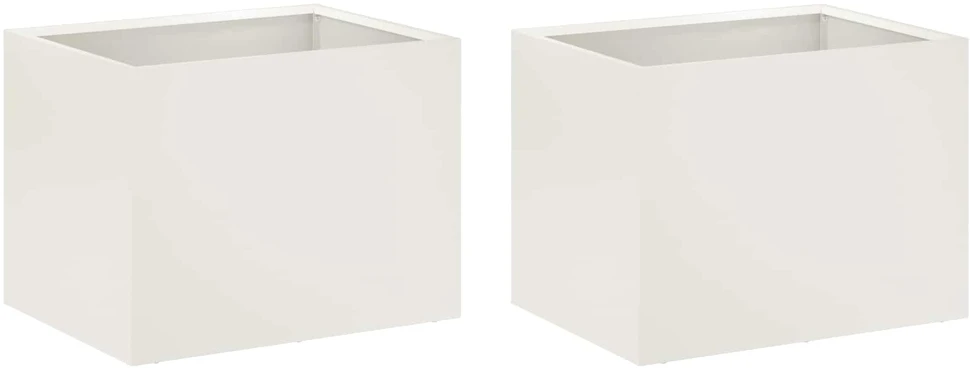 Sodo vazonas 2 vnt. Balta 40 x 30 x 30 cm