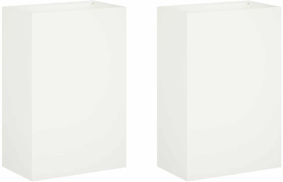 Sodo vazonas 2 vnt. Balta 40 x 30 x 75 cm