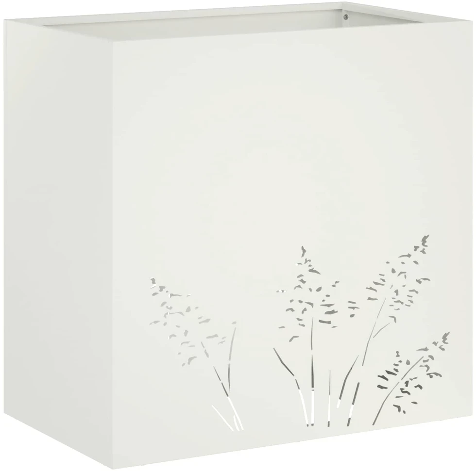 Sodo vazonas 2 vnt. Balta 50 x 30 x 49 cm