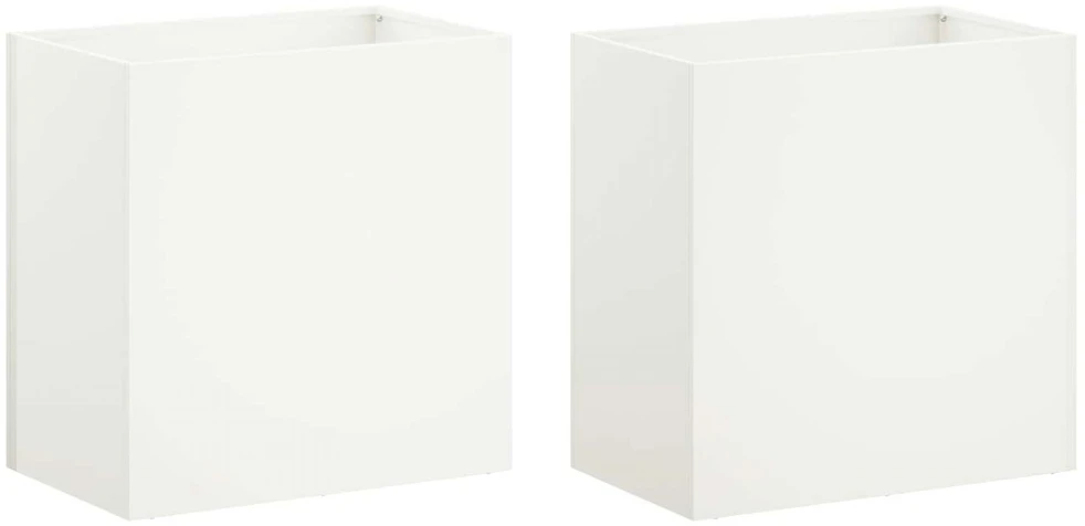 Sodo vazonas 2 vnt. Balta 50 x 30 x 50 cm