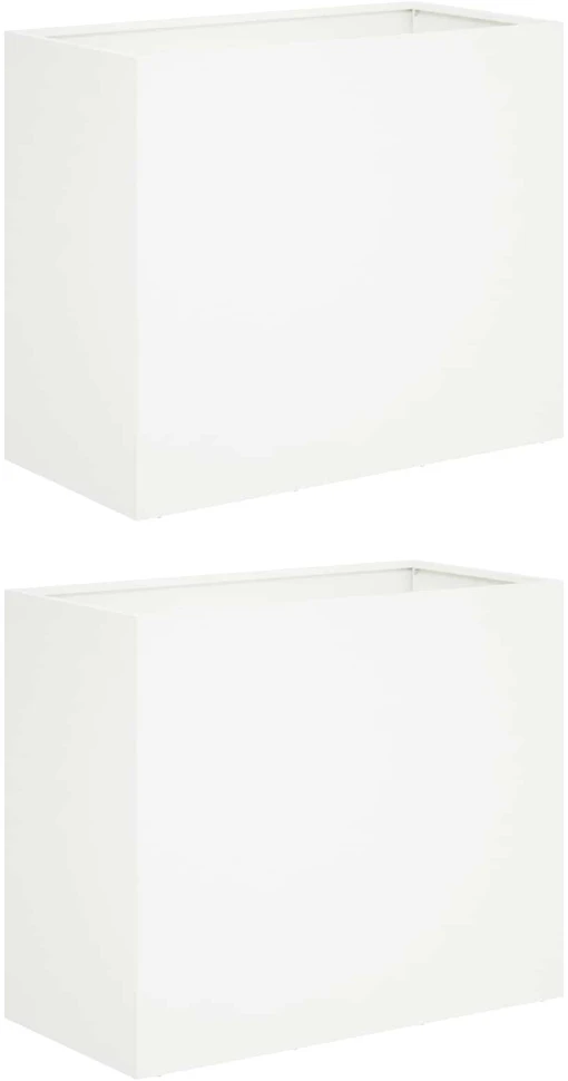 Sodo vazonas 2 vnt. Balta 60 x 30 x 50 cm