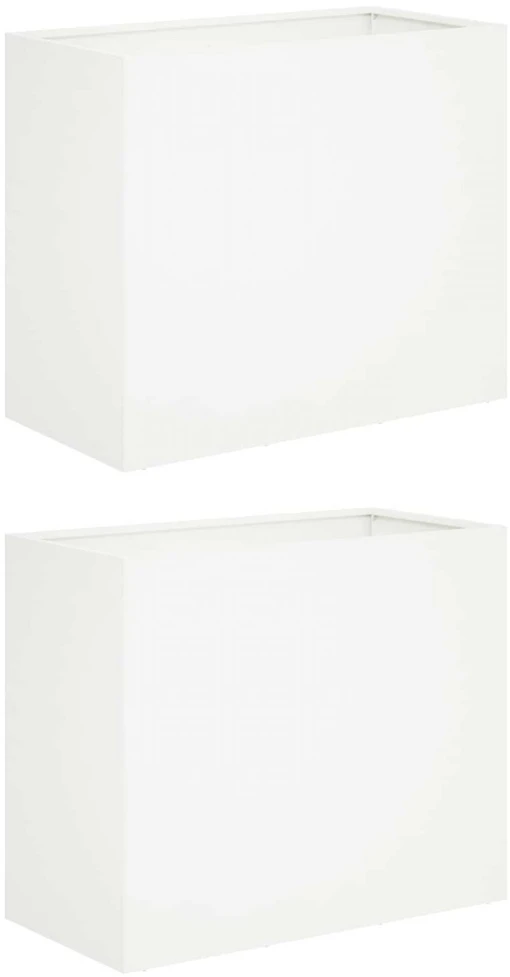 Sodo vazonas 2 vnt. Balta 60 x 30 x 50 cm